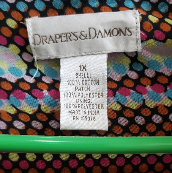 Draper's & Damon's black with floral patch work size 1x - Picture 7 of 7